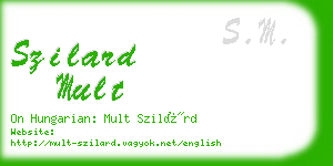 szilard mult business card